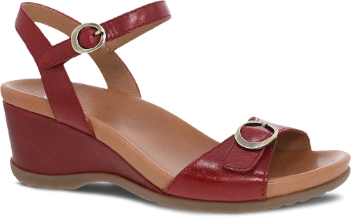 RED GLAZED KID LEATHER ARIELLE